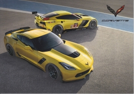 Corvette Z06 V8 2016, 2 heavy cardboard pages, export, English language, DIN A5