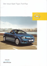 Tigra Twin Top brochure, 36 pages, size A4, 08/2004, German language