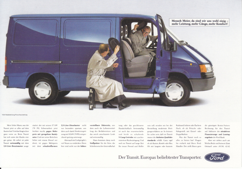 Transit Van, DIN A6-size postcard, German language