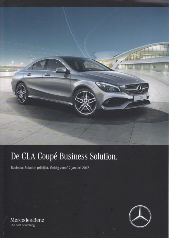 CLA Coupé Business Solution special edition brochure, 4 pages, 01/2017, Dutch language