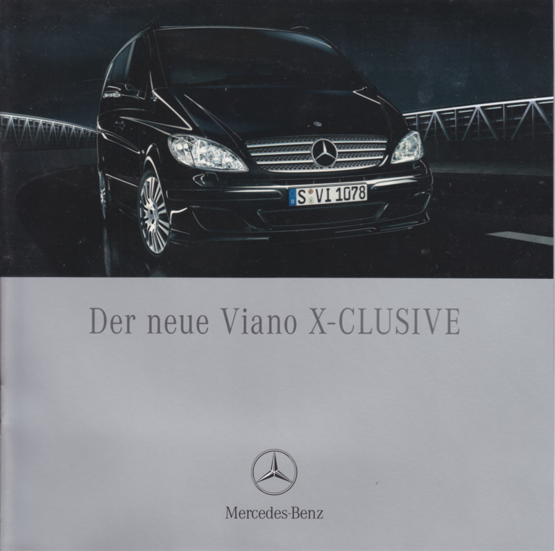 Viano X-Clusive brochure, 12 pages, 09/2007, German language