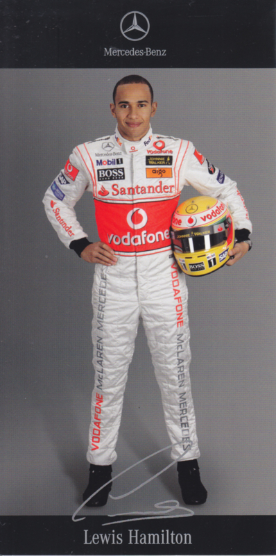 Lewis Hamilton - Formula 1 2007 - auto gram postcard, German
