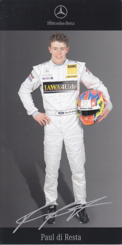 Paul di Resta - DTM 2007 - auto gram postcard, German