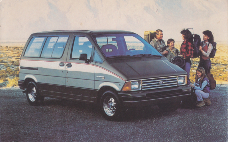 Aerostar Wagon, US postcard, standard size, 1986