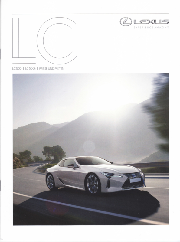 LC 500/LC 500h prices/specs. brochure, 16 pages, 06/2017, German language