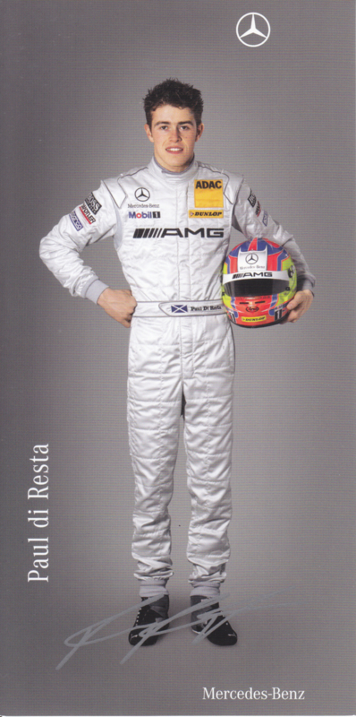 Paul di Resta - DTM 2008 - auto gram postcard, German