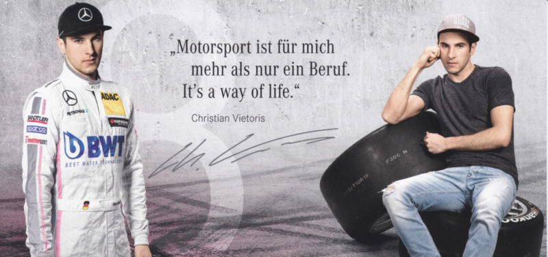 Christian Vietoris, DTM season 2016, large card, German language, printed signature