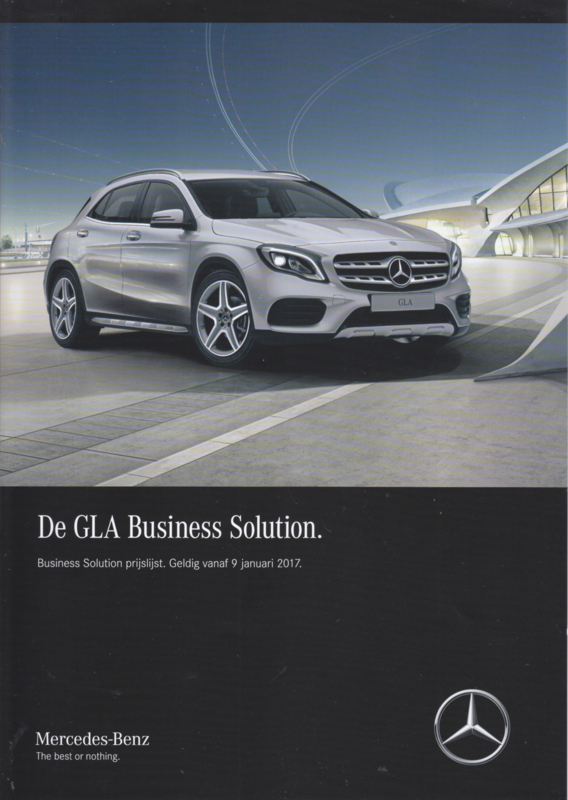 GLA Business Solution special edition brochure, 4 pages, 01/2017, Dutch language