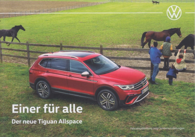 Tiguan Allspace postcard, DIN A6-size, German language, 7/2021