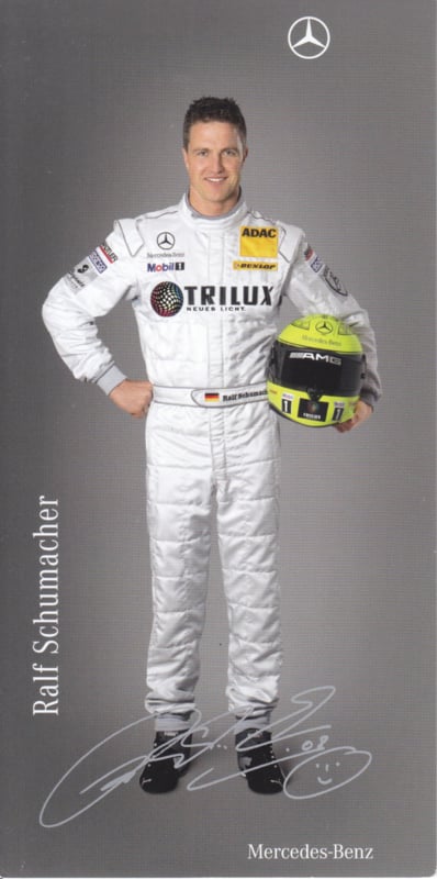 Ralf Schumacher - DTM 2008 - auto gram postcard, German