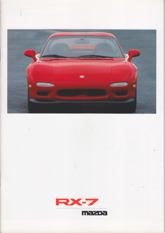RX-7 Coupe with rotary engine brochure, 34 pages, 07/1992, German language