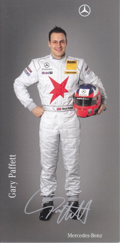 Gary Paffett - DTM 2008 - auto gram postcard, German