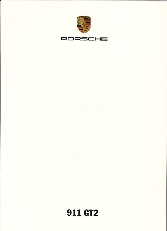 911 GT2, A6-size set with 6 postcards in white cover, 2008, WVK 233 800 08
