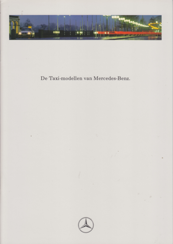 Taxi-Models brochure. 20 pages, 06/1991, Dutch language