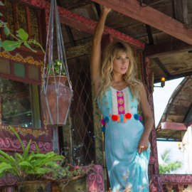 Dress Long Gypsy - Turquoise, Bali Sensasi