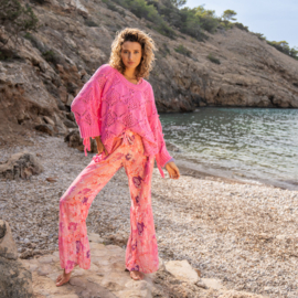 Flair Pants Tie Dye Flower 8123212 – Pink, Isla Ibiza Bonita