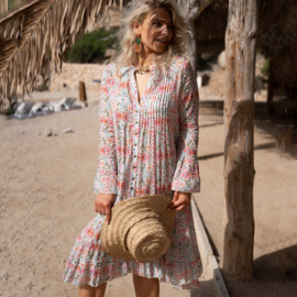 Long Dress Ethnic Dreams ,Pink - Isla Ibiza Bonita