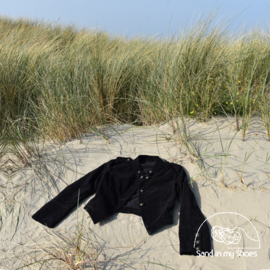 Jacket short black velvet- Isla Ibiza