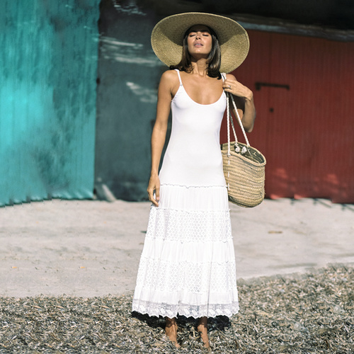 Maxi Jurk Es Wit 8121710 | Clothing | Sand in my Shoes