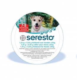Seresto halsband voor kleine honden tot 8kg (doodt vlooien, teken en luizen)