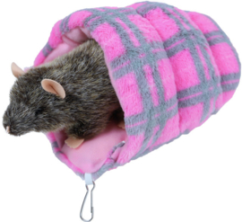 Pluche Knaagdier Slaapzak Roze 25cm