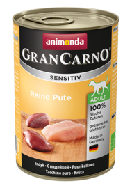 Grancarno Sensitive Pure Kalkoen 400gr (Hypoallergeen/1 eiwitbron)