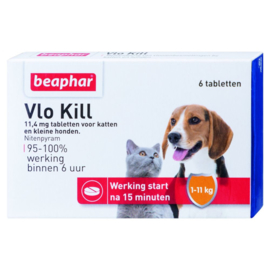 Beaphar Vlo Kill - tot 11kg - 6st - Hond & Kat
