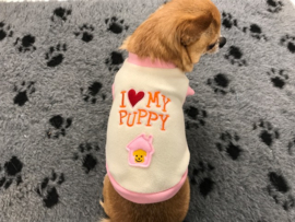I Love My Puppy Truitje Roze €9,95