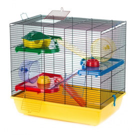 Hamsterkooi Teddy 2 Gigant Geel/Zwart 58x38x55cm