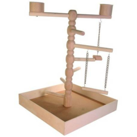 Houten vogelspeelplaats - 41x55x41cm