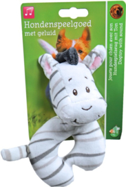 Hondenspeelgoed Pluche Zebra 13cm met Piep