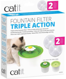 Catit Triple Action Filter - Vervangfilter Flower Fountain - 2st