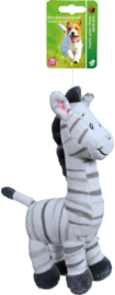 Hondenspeelgoed Pluche Staande Zebra 20cm