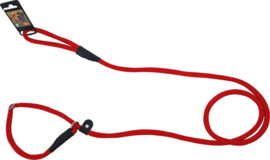 Retrieverlijn met Dubbele Stop Nylon Rond Luxe 1cmx200 cm, Rood