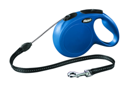 Flexi Rollijn New Classic M Cord Blauw 8 m