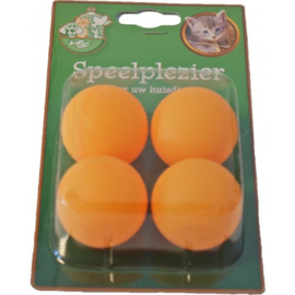 Plastic Katten Speelballetjes, Oranje