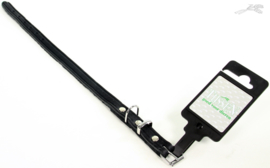 Halsband Vetleer Zwart 12mmX30cm