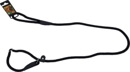 Retrieverlijn met Dubbele Stop Rond 1cm x 150 cm, Zwart
