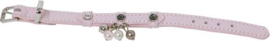 Halsband Roze Leer 38cm