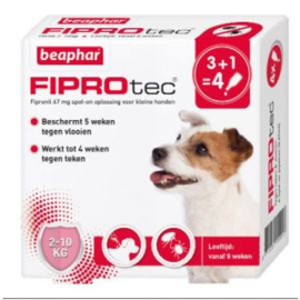 Fiprotec Spot-On Hond - 2-10kg - 3 + 1 stuks