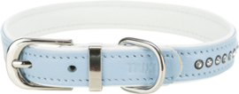 Active Comfort Halsband met Strass-Steentjes - Lichtblauw - S-M - 27-33 cm/15 mm