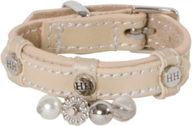 Halsband Beige Leer 29cm