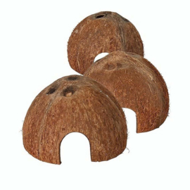 Halve Kokosnoot Schuilplaats 100% Natuurlijk - 3 stuks - 8, 10 en 12cm diameter