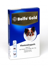 Bolfo Gold Hond 40 (tot 4 kg) 2 pipetten