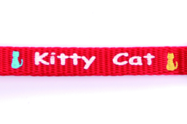 Kittenband, Kitty Cat Rood 16 tot 23 cm