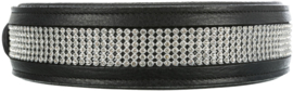 Active Comfort Halsband met Strass-Steentjes - Extra Breed - L-XL - 57-66 cm/40 mm
