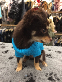 Kabeltrui turquoise €10,-