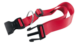 Klikhalsband nylon l/xl rood 45-70x2,5 cm