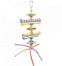 Vogelspeelgoed - Kleurrijke Hanger met Plastieke Speeltjes Large Meerkleurig - 29,2x17,8x6,4cm