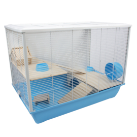 Muzieksmurf Knaagdierenverblijf Blauw 78x48x58cm - Muizen